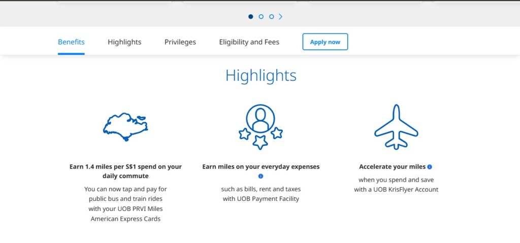 UOB PRVI Miles Card Benefits