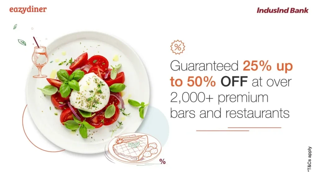IndusInd EazyDiner Platinum Credit Card Feature & Benifit