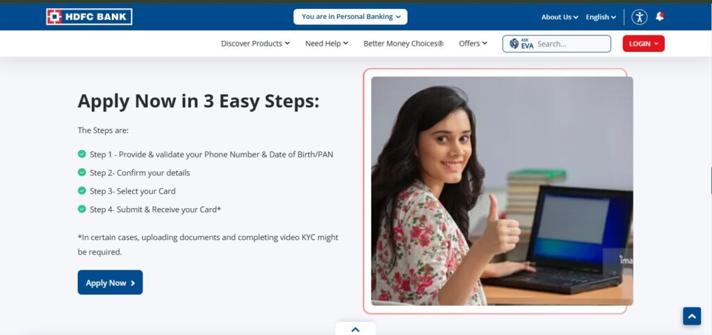 How to apply for HDFC MoneyBank Credit Card