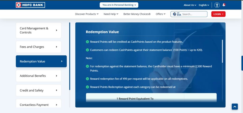 hdfc business moneyback credit card points value