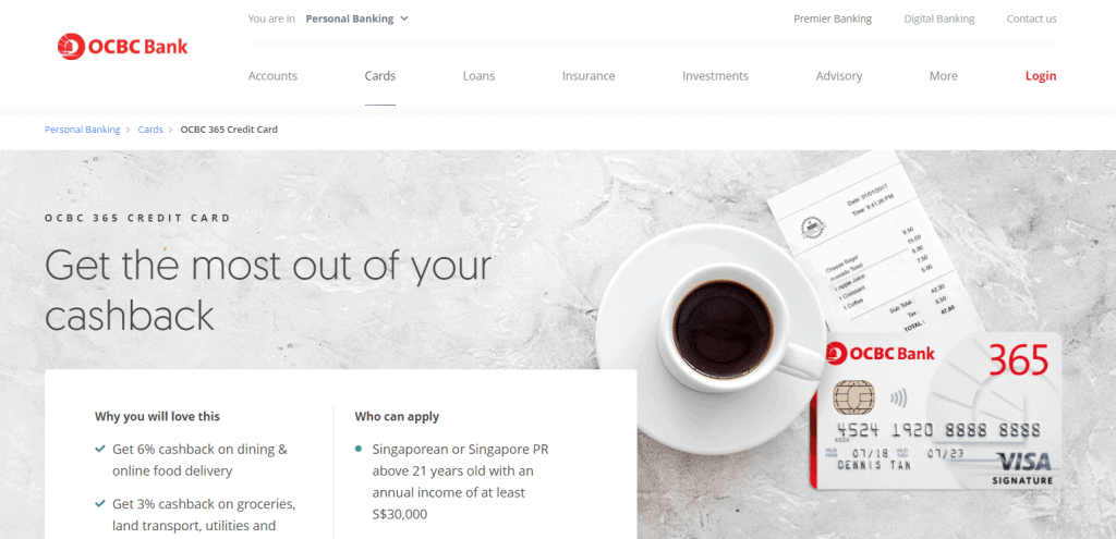 Who can apply for OCBC 365 Credit Card