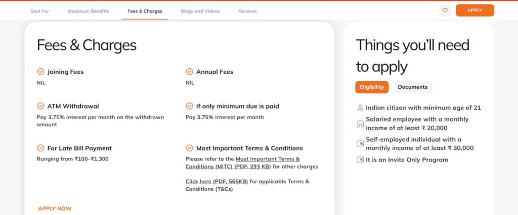 Amazon Pay ICICI Credit Card Fees