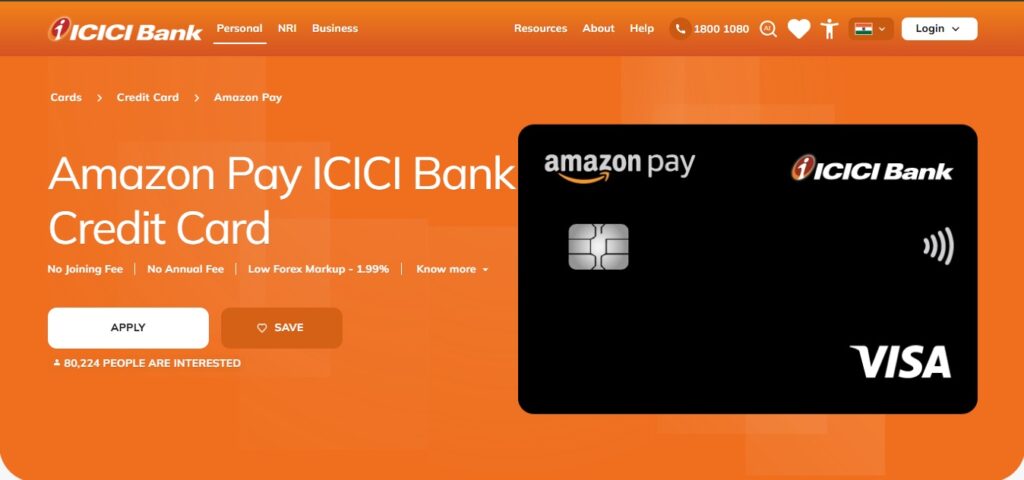 how to apply for amazon icici credit card